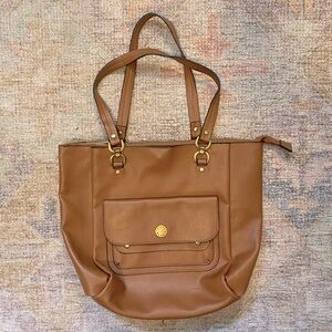 Steve Madden Brown Faux Leather Satchel